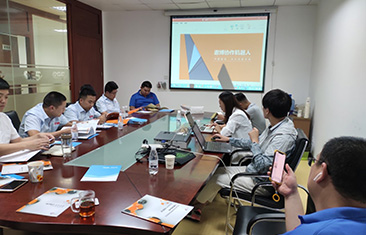 遨博公司技術(shù)團隊受邀到我司開展機械手臂的...